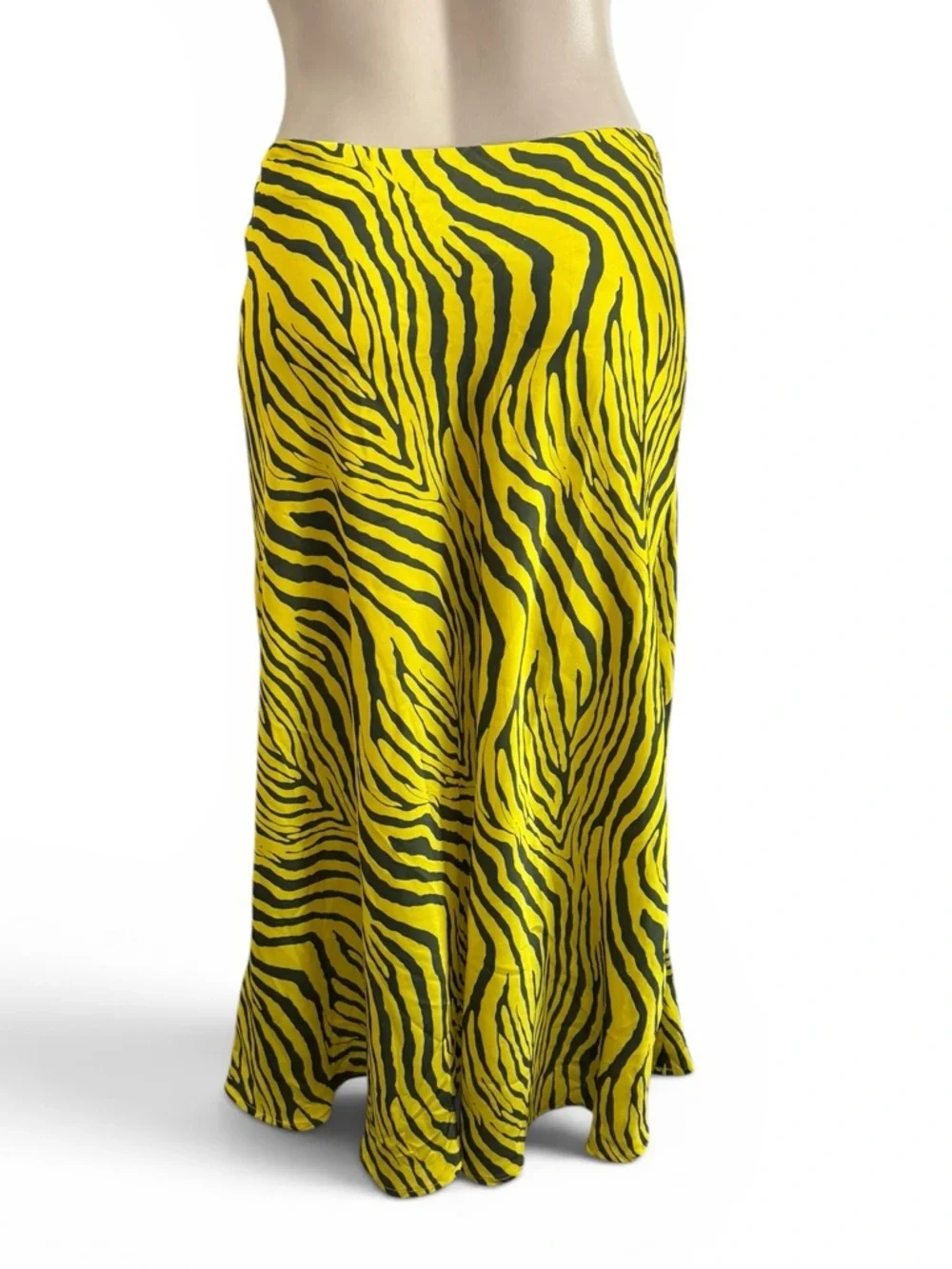 APPARIS FREE PEOPLE YELLOW ZEBRA PRINT SWING SKIRT SZ M - Picture 5 of 7
